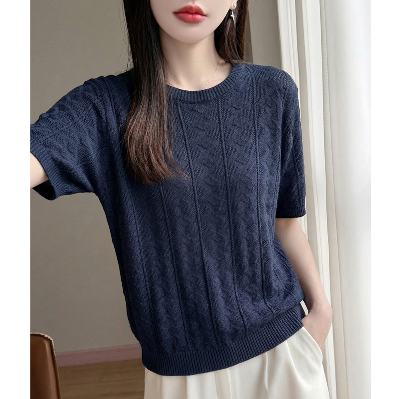 Flannel Shirt Lined - First-line ready-to-wear high-quality round neck rhombic
