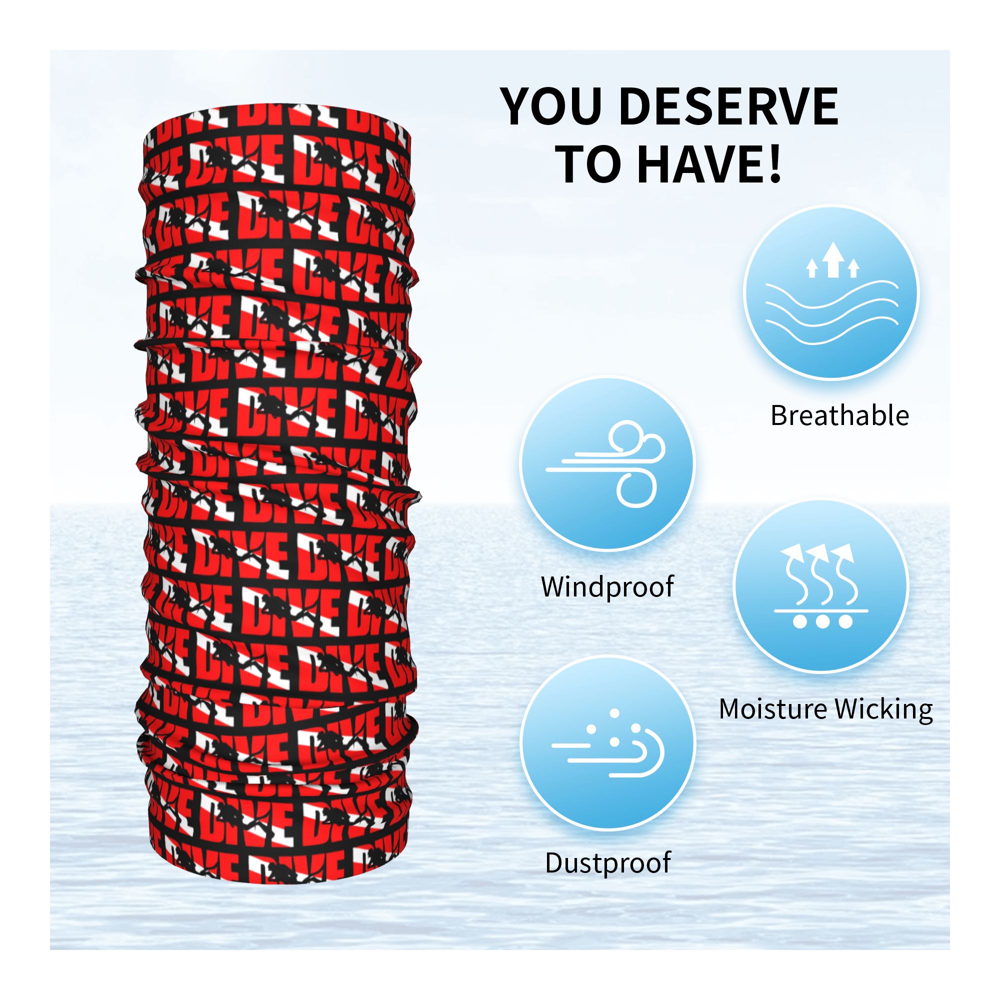 Dive Diver Scuba Diving Neck G - огляд і ціна Neck Gaiter Fleece