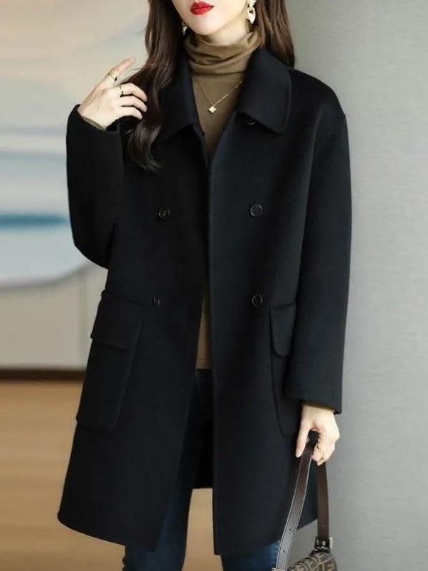 Stylish Mid-Length Woolen Coat - огляд і ціна Wool Coat Peacoat