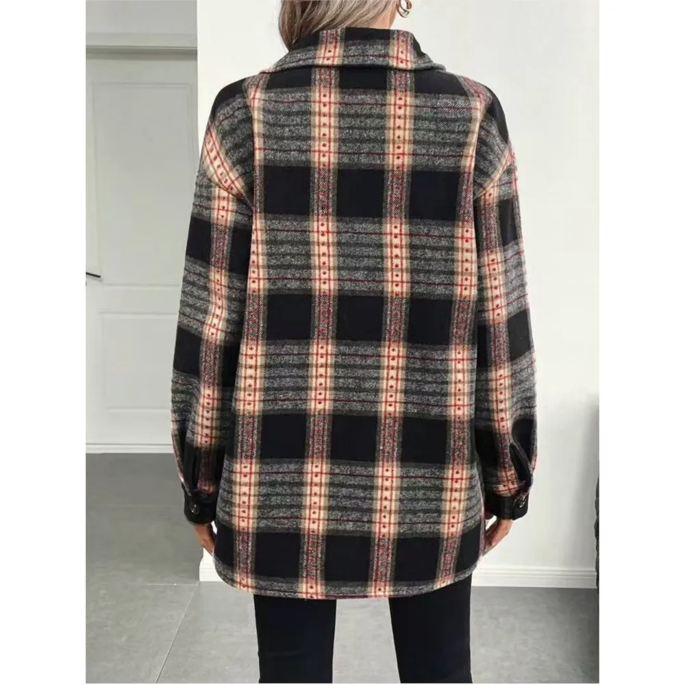 Autumn Winter Women's Fashion  - огляд і ціна Flannel Shirt Lined